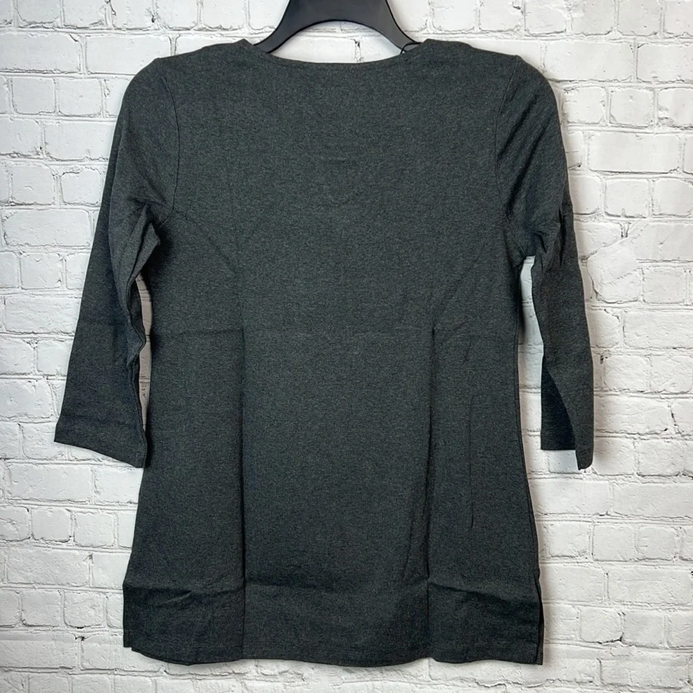 Charcoal Gray Heather Tunic Top Size Small